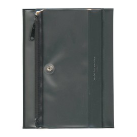 DAIGO CORP. isshoni. N1931 Notebook Cover with Pen Case Recycled PVC B6 [Black]