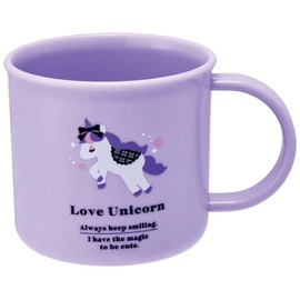 Skater KE4AAG-A Children's Plastic Lunchbox Cup, 6.8 fl oz (200 ml), Dishwasher Safe, Made in Japan Love Unicorn, Girls