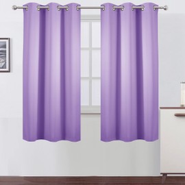 LEMOMO Lavender Blackout Curtains 38 x 63 Inch Length/Set of 2 Curtain Panels/Thermal Insulated Room Darkening Blackout Curtains for Bedroom