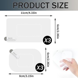 LUCTHY 6Pcs Electrostatic Windshield Dashcam Stickers, Sturdy Dash Cam Screen Reflective Film,Easily Prevent Scratching & Falling, Transparent Windshield Film for Windshield Mounting Dash Cam