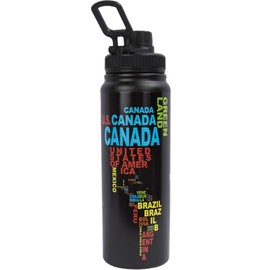 maxer Map Dragon Swimmin Cat Bookshelf 3D Print 28oz Metal Water Bottle for 12 Hours Hot & 24 Hours Cold Drinks, Sports Flask Great for Work, Gym, Travel