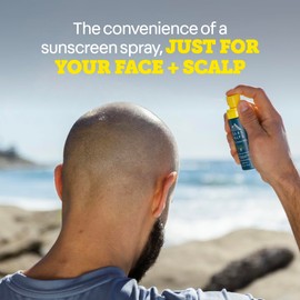 Oars + Alps Face & Scalp Sunscreen Spray Mist, SPF 35 Facial & Hair Sunscreen, Protects from Blue Light, Infused with Aloe Vera + Cucumber, Water & Sweat Resistant, Summer Splash Scent, 2pk
