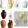 8PCS Mini Fridge Magnet Vases with Ceramic Flowers, Mini Vase