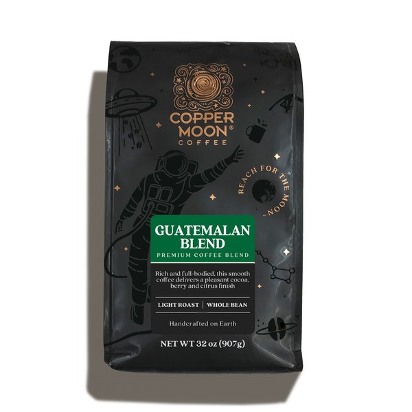Copper Moon Guatemalan Antigua Blend, Light Roast Coffee With A Nutty Finish, Whole Bean, 2 Lb