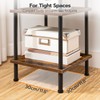 HOOBRO 5-Tier Corner Shelf Stand, Corner Square Rack Display Shelf,