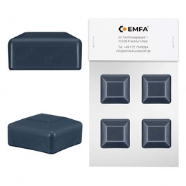 EMFA Fence Post Cap 100 x 100 mm Pack of 4 Anthracite Post Caps Square Fence Post Caps Fence Cover Plastic Lid Fence Caps 10 x 10 cm