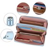 Ladies Large Capacity PU Leather Wallet Elegant Double Layer Stitched,