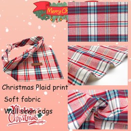 Elegant Little Tail Dog Bandana, Christmas Dog Bandana for Small to Large Dogs - Holiday Bib Scarf, Washable Square Dog Scarf, Adjustable Dog Kerchief