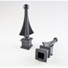 100 Each for 1/2” Black Plastic Finial Tops for Iron