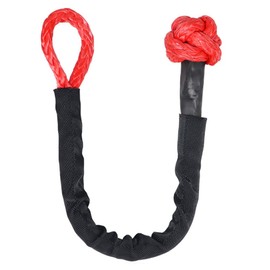 Tiardey 1/2' X 22 Inch (55000LBS) Soft Shackle Synthetic Road Recovery Rope Breaking Strength for Sailing SUV ATV Truck Jeep ​- Red