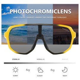Gaekol Photochromic Cycling Sunglasses for Men Women UV 400 Protection TR90 Mountain Bike Sports Sunglasses MTB Goggles