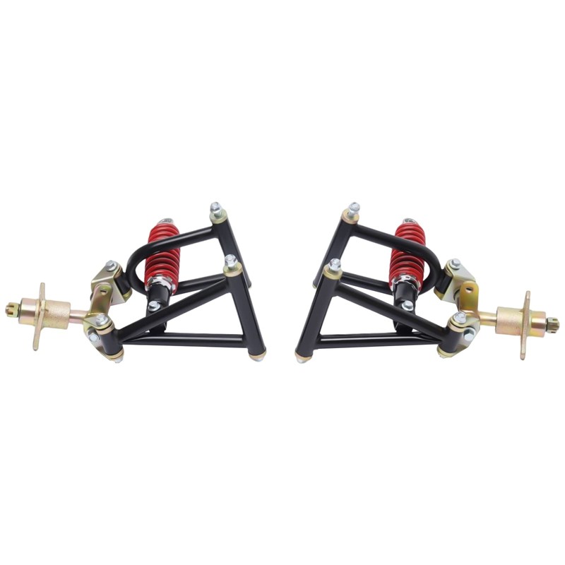 12''Go Kart Kit Front Suspension Shock Swing Arm Full Kit,Upper/Lower