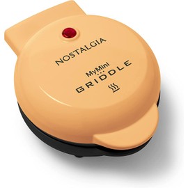 Nostalgia MyMini Personal Electric Griddle, Nonstick Griddle Perfect for Keto & Low-Carb Diets, Eggs, Omelets, Pancakes, Breakfast Sandwiches, Orange