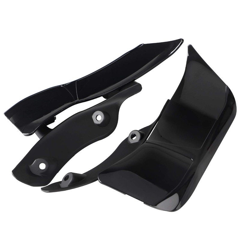 XMMT ABS Black Side Wing Adjustable Windshield Air Deflector for