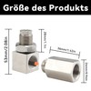 GisWell Sauerstoffsensor Extender, M18x1.5 Lambdasonde Verlängerung Edelstahl 90° Lambda Eliminator