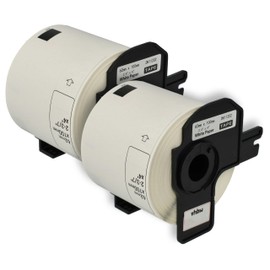 vhbw 2 x Label Roll with Holder 62 mm x 100 mm (300 Labels) Replacement for Brother DK-11202 for Label Printers