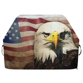 WELLDAY American Flag Grill Cover 65 inch BBQ Gas Grill Cover, Waterproof Rip-Proof and Anti-UV Barbecue Cover for Weber Char-Broil Nexgrill Grills and More