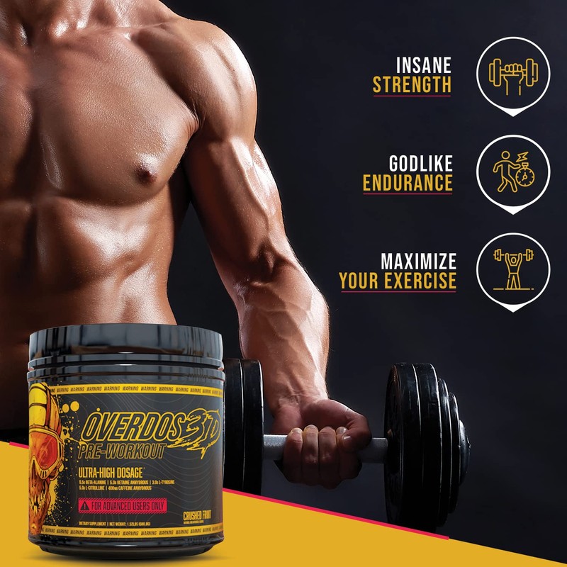 OVERDOS3D Pre-Workout Powder | Ultra-High Dosage | for Advanced Users
