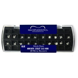 Brackets para ortodoncia mini base de malla linea BLUE