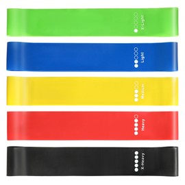 Resistance Bands for Working Out, Set of 5 Resistance Loop Exercise Bands, Elastic Workout Bands for Women and Man Home Gym Yoga Strength Training Exercise Equipment Essentials Fitness Accessories