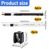 14PCS White Barber Pencil Set, Smudge-proof Beard Shaping Guide Pen