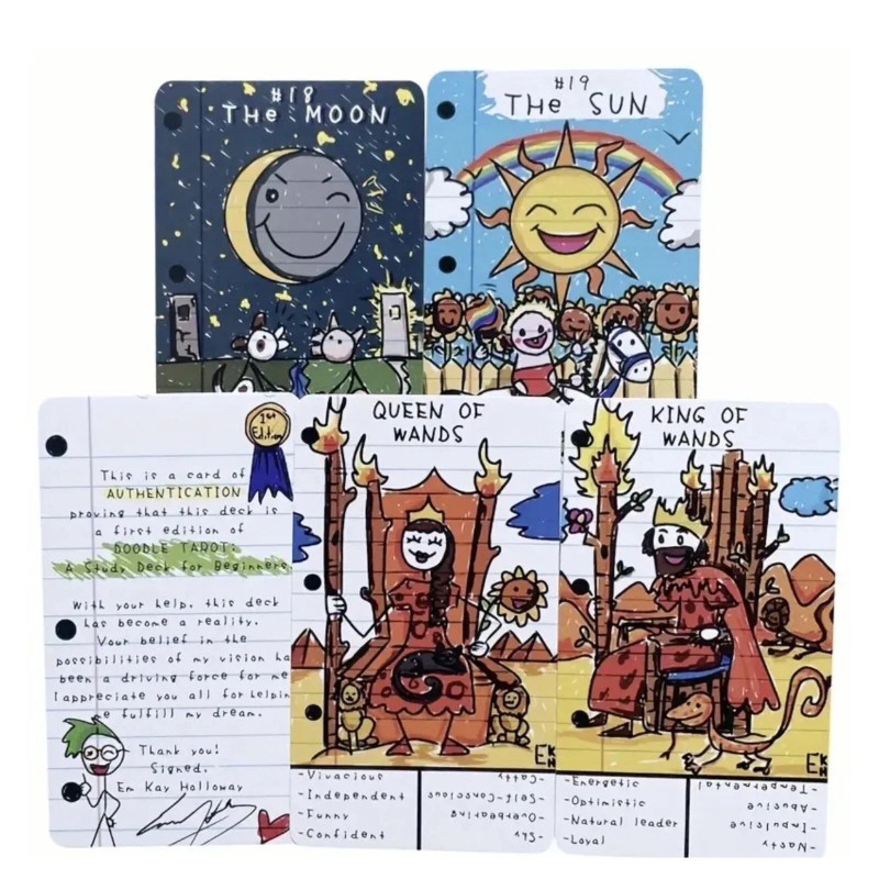 Doodle Tarot Cards A 78 Study Deck For Beginners Deck