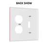 Red 2 Gang Single Toggle/Double Duplex Combo Outlet Light Switch