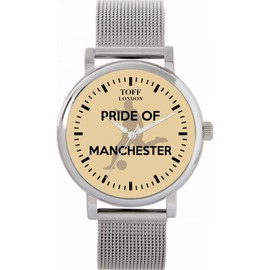 Toff London Football Pride of Manchester Gold Black Fans Ladies Watch