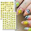 IDDFEVE 12 Sheets Abstract Smiling Face & Evil Eye Nail