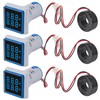 XIITIA 3pcs 2 in 1 60-500V 0-100A AC Digital Ammeter