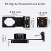 VIDYSUFYR Password Rotary Hasp Locks, 90 Degree Door Security Slide