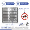 iLIVING 20" Wall Mounted Shutter Exhaust Fan, Automatic Shutter, with