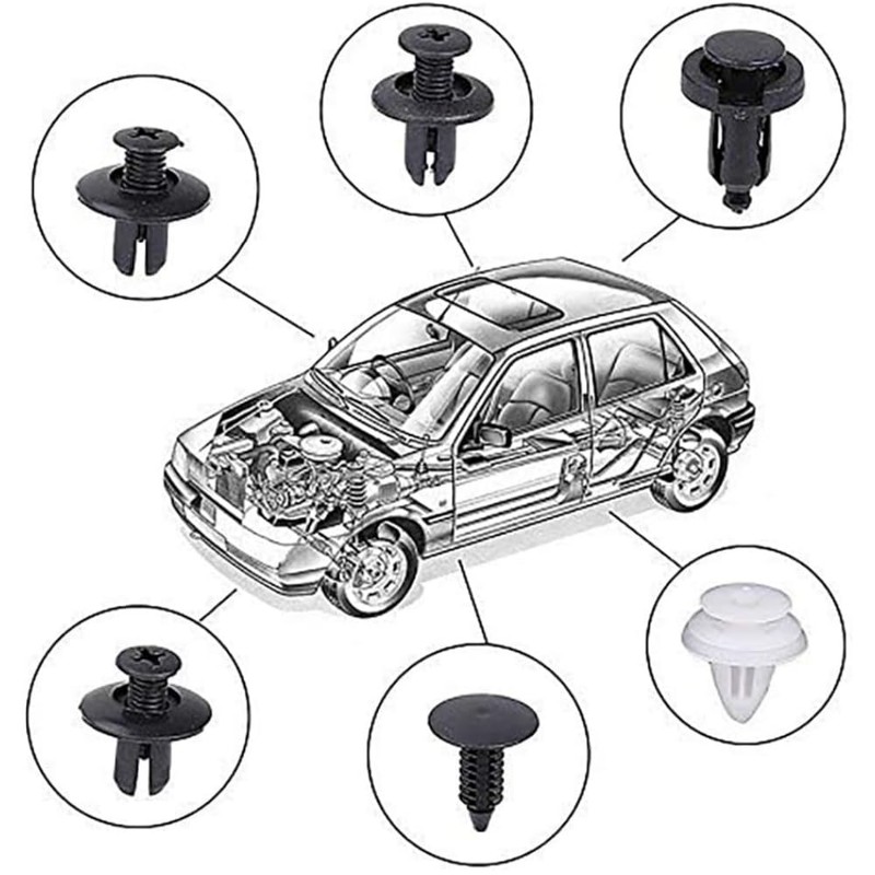 100pcs Car Rivets Car Clips Push Rivets Plastic Rivets Car