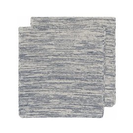 Danica Heirloom 8" x 8" Knit Dishcloths (Set of 2) | Midnight