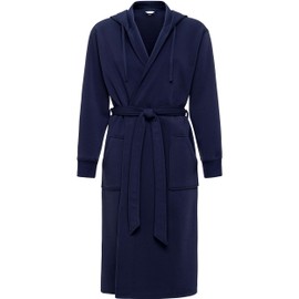 Alexander Del Rossa Sweatshirt Robes Men, Hooded Mens Robe with Hood and Pockets - Long Warm Men's Bathrobe Midnight Blue 3XL (A0021MBL3X)