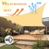 Shade&Beyond Rectangle Sun Shade Sail 12'X16' Permeable Canopy Sand for