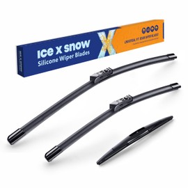 ICEXSNOW® Silicone Windshield Wiper Blades Replacement for Subaru Crosstrek 2018-2023,Impreza 2017-2023 Automotive Replacement Windshield Wiper Blades(26"+16"+12" Front Rear Wiper Blade Set)