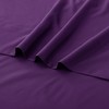 Toodou Soft Brushed Microfiber Purple Twin Flat Sheets-Comfortable and Durable