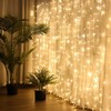 Brightown 600LED Warm White Curtain String Lights 8 Modes Remote