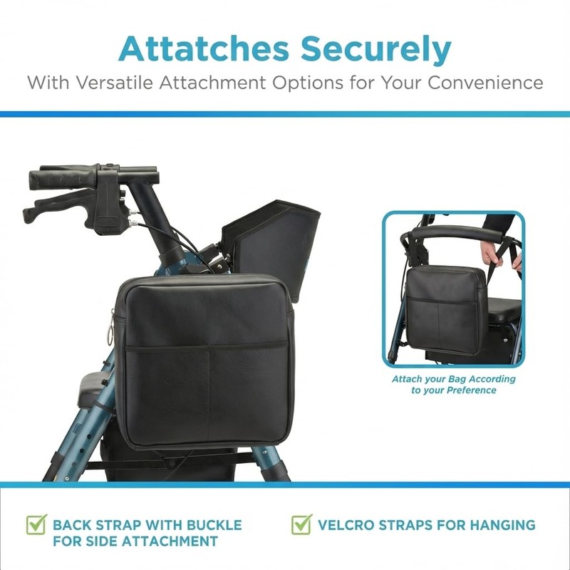 NOVA Walker Bag – Universal Storage Organizer for Rollators, Walkers,