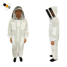 21 3 Layer Ultra Ventilated bee beekeeping Suit Astronaut Veil w/ Goat Skin Gloves
