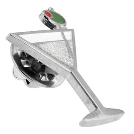 PinMart's Martini w/Olive Fun Food Celebration Glitter Enamel Lapel Pin