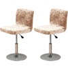 ZRCYXDW Bar Stool Covers, Crushed Velvet Swivel Bar Stool Chair