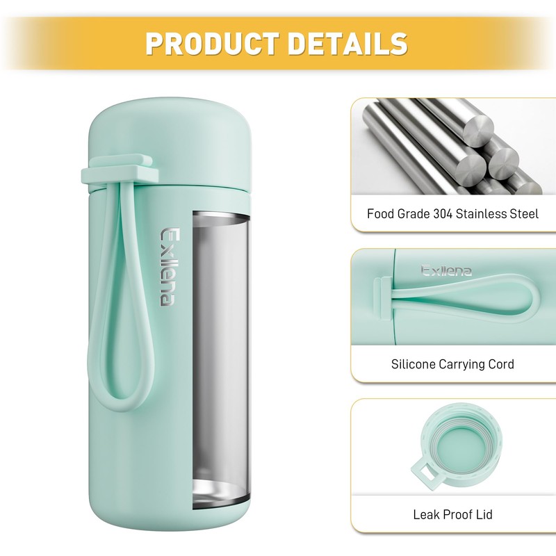 Mini Water Bottles 5oz Pack of 3, Small Insulated Water