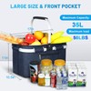 LIQING 35L Picnic Basket 2 Layers of Internal Pockets Leak-Proof
