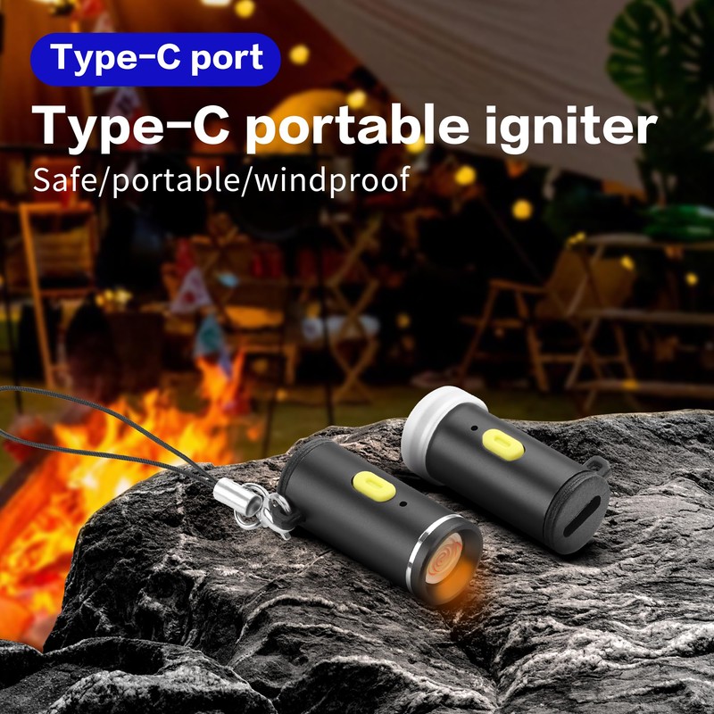 YAODHAOD Electric Lighter USB C, Windproof Flameless Lighter,Type C Mini