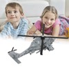 Diecast Metal Helicopter Model Sound Light Pullback Alloy Fighter Aircraft