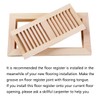 Homewell Maple Wood Floor Register Vent, Flush Mount with Frame,