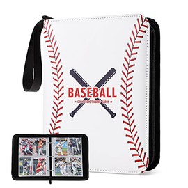 Baseball Card Binder with Sleeves 440 Pockets, Gifts for Baseball Card Collectors, Trading Card Holder Compatible with Topps Card, 55 Sleeves Card Album Card Storage Organizer