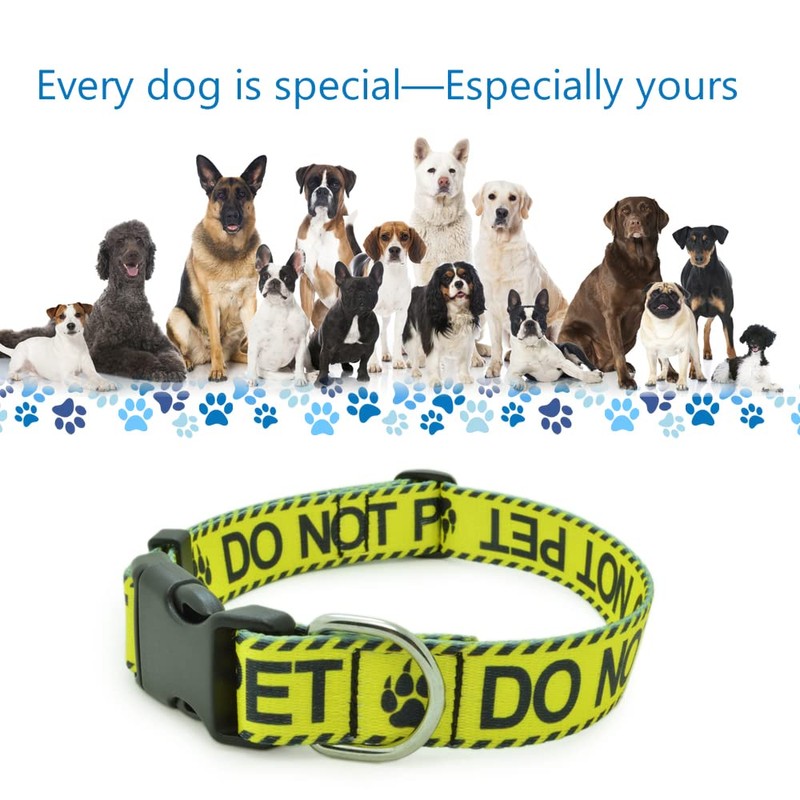 DWOOFG Dog Collar for DO NOT PET, Sturdy Durable with